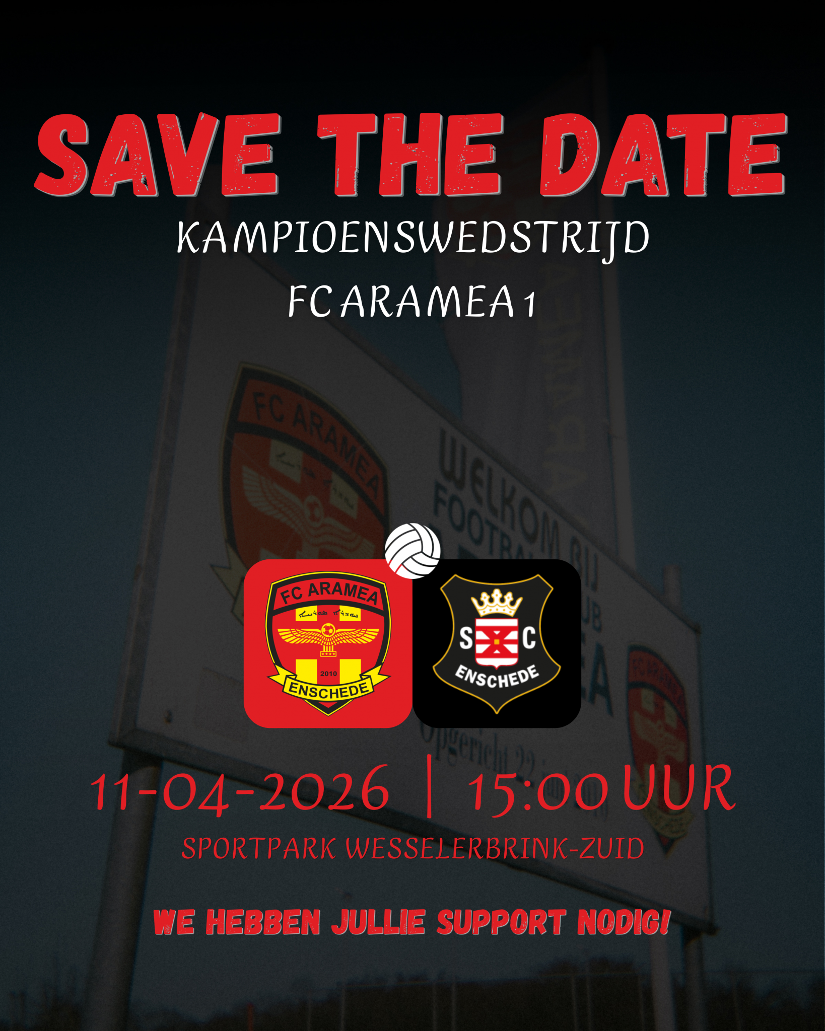 FC Aramea kan op 11 april historie schrijven